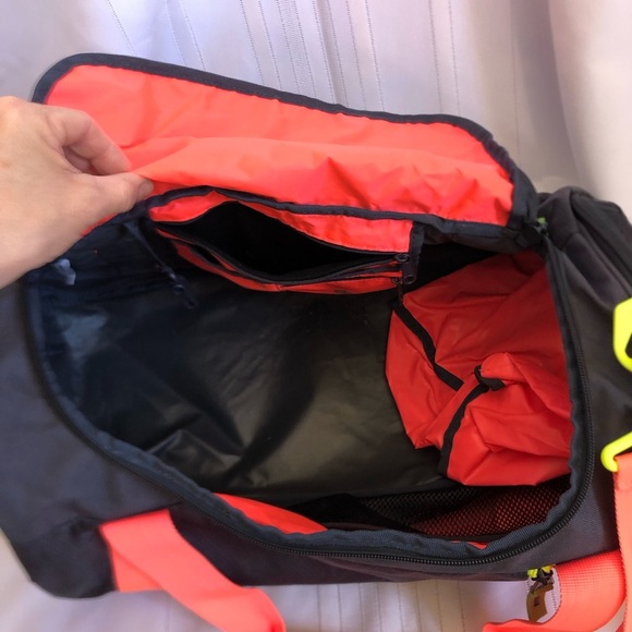 Adidas Grey and Neon Pink and Green Duffel Bag - Picture 10 of 16